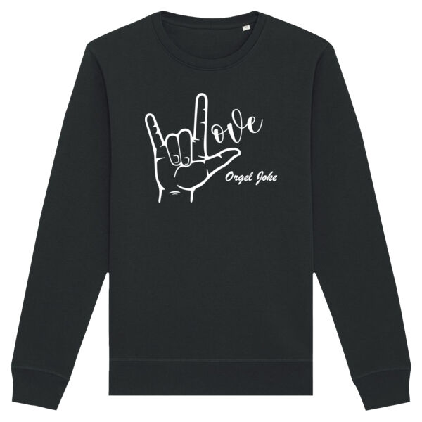 I Love orgel Joke - Unisex Sweater Dark Thumbnail